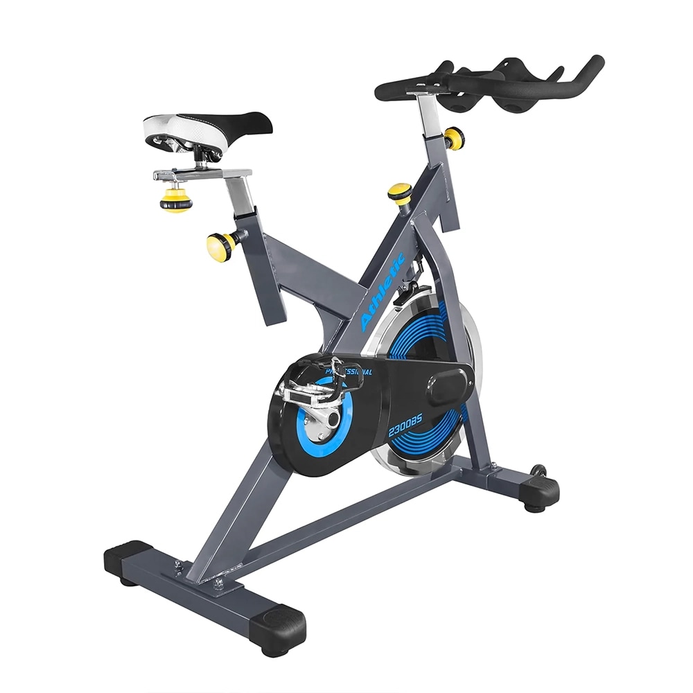 Bicicleta fitness ATHLETIC 2300BS, volanta 20kg, greutate suportata 150kg, gri-albastru