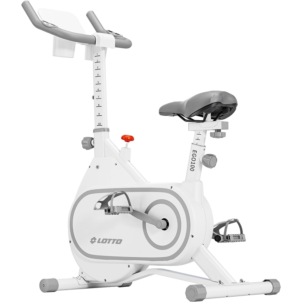 Bicicleta fitness LOTTO Ego 100, volanta 6 kg, greutate suportata 100 kg, alb