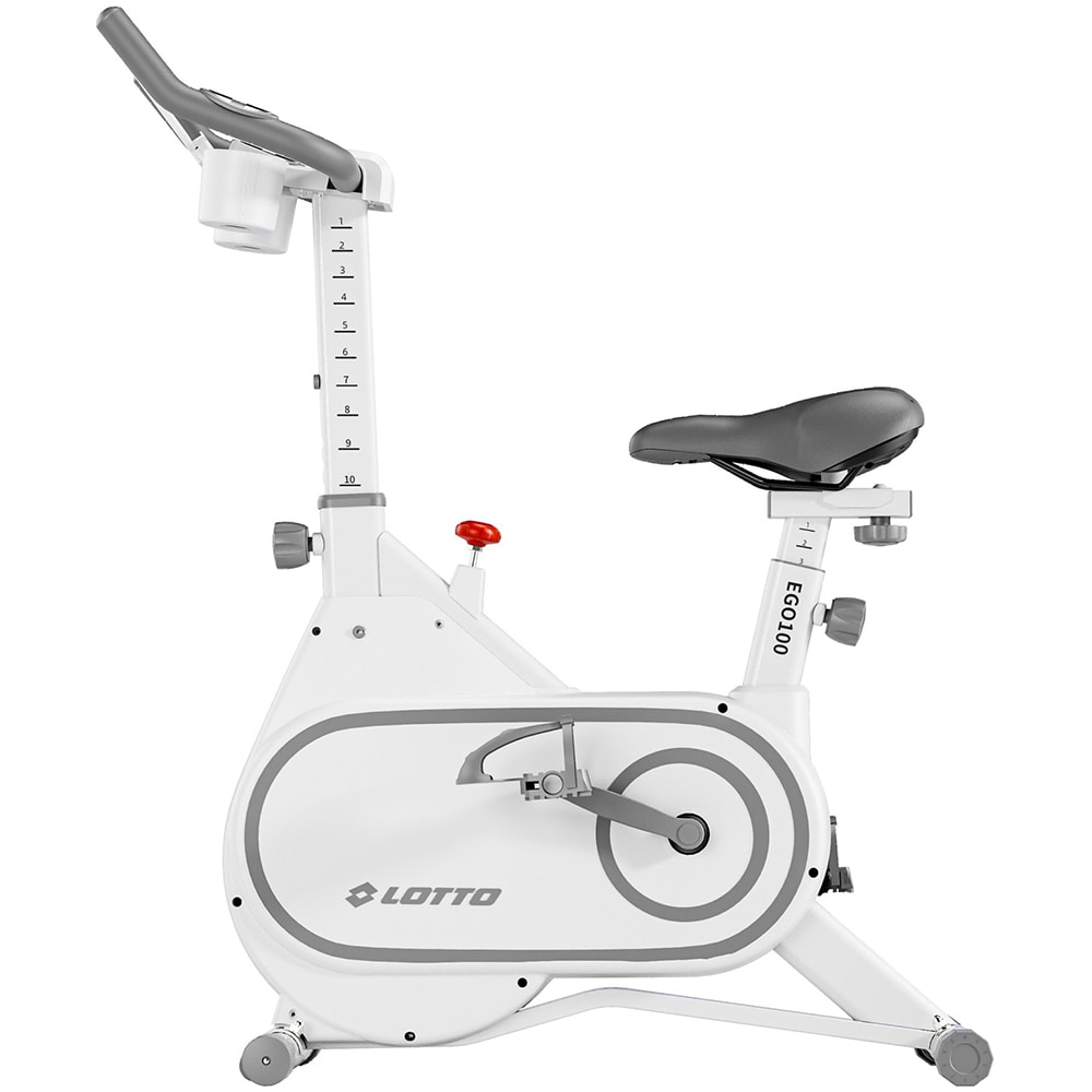 Bicicleta fitness LOTTO Ego 100, volanta 6 kg, greutate suportata 100 kg, alb