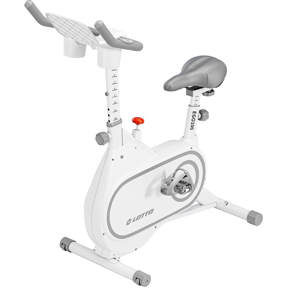 Bicicleta fitness LOTTO Ego 100, volanta 6 kg, greutate suportata 100 kg, alb