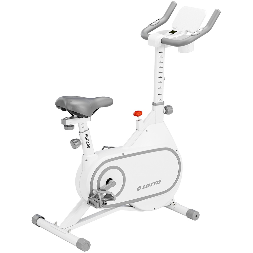 Bicicleta fitness LOTTO Ego 100, volanta 6 kg, greutate suportata 100 kg, alb