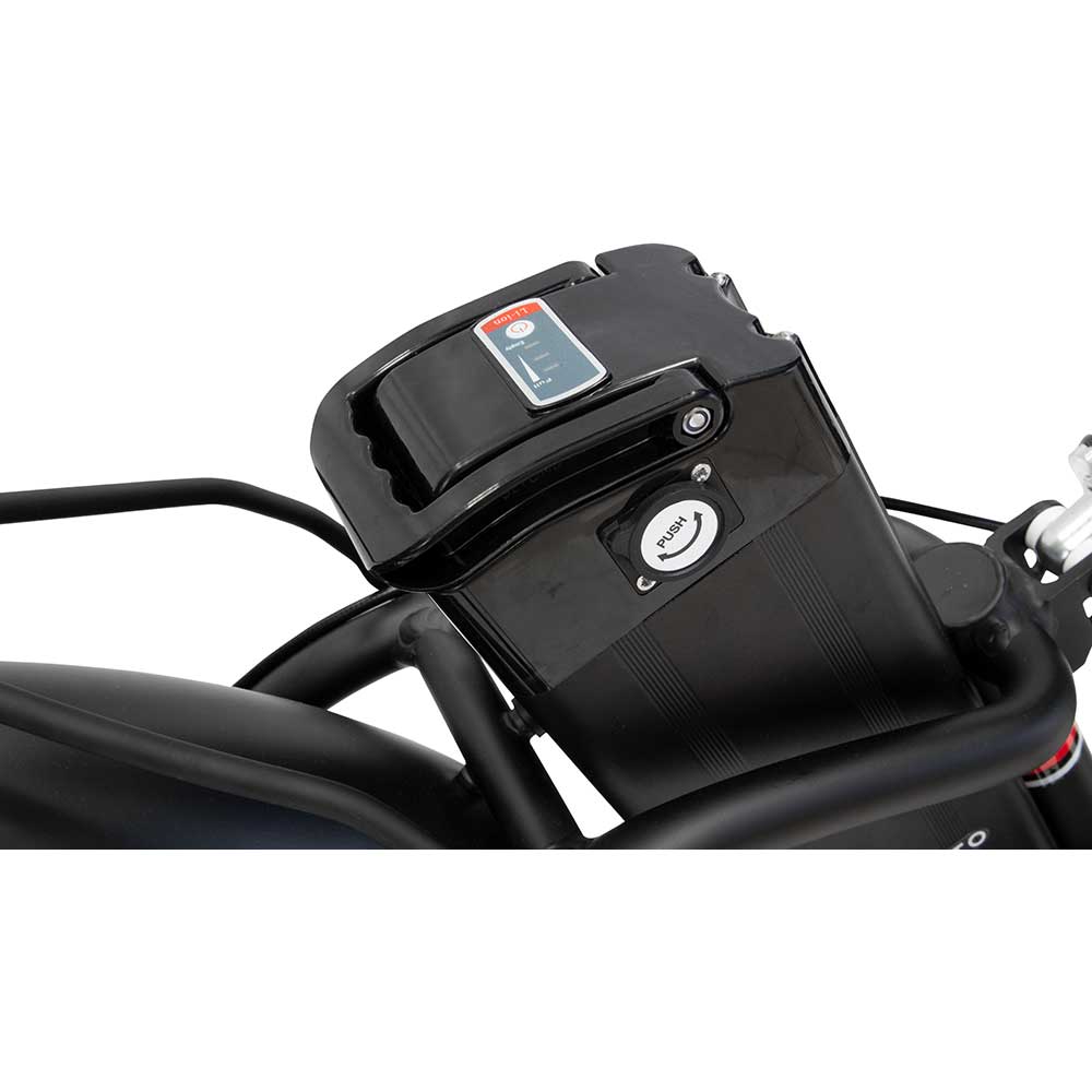 Bicicleta asistata electric ARGENTO E-MOBILITY Bi Max+ Fat eBike, roata 20", motor 250W, viteza max 25 Km/h, negru