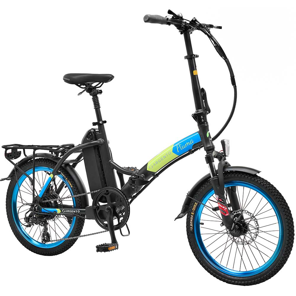 Bicicleta asistata electric ARGENTO E-MOBILITY Piuma, roata 20", motor 250W, viteza max 25 Km/h, negru