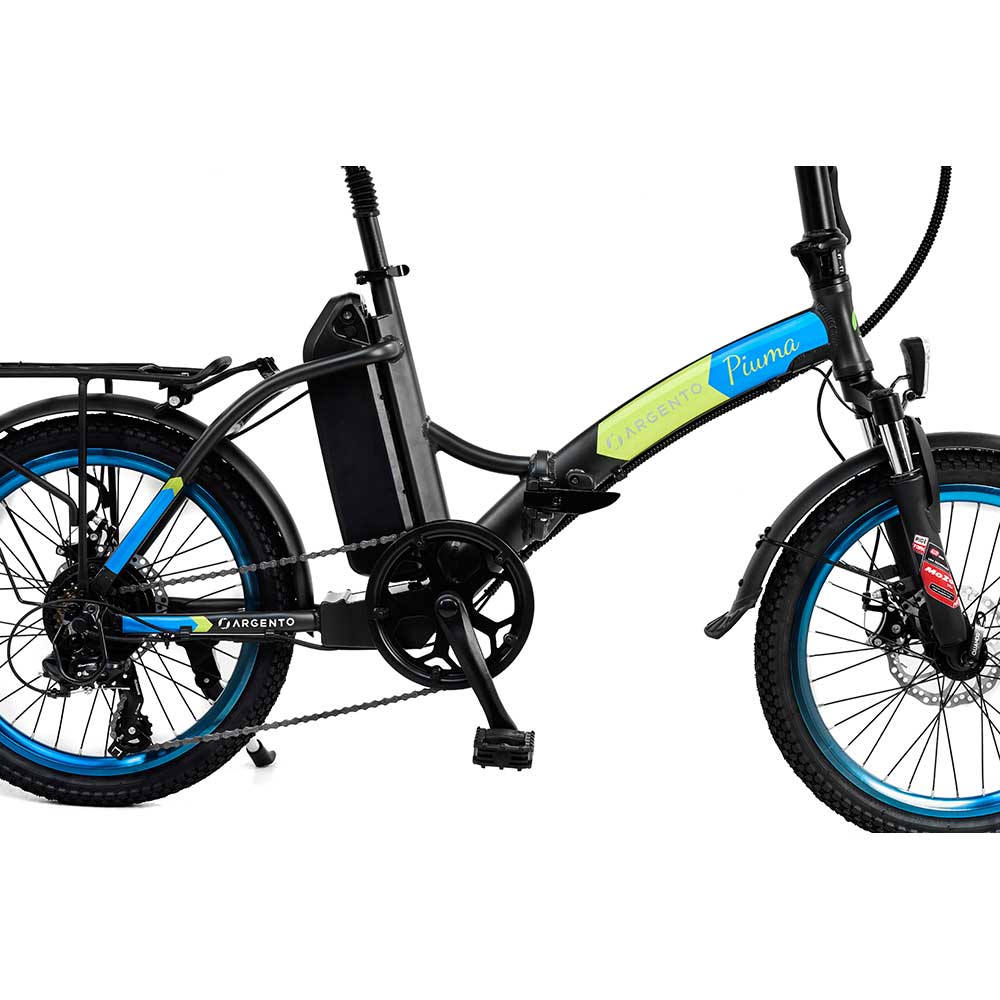 Bicicleta asistata electric ARGENTO E-MOBILITY Piuma, roata 20", motor 250W, viteza max 25 Km/h, negru