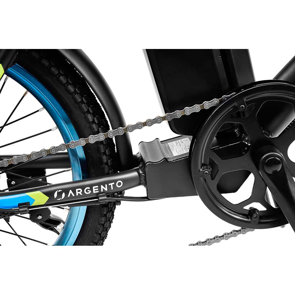 Bicicleta asistata electric ARGENTO E-MOBILITY Piuma, roata 20", motor 250W, viteza max 25 Km/h, negru