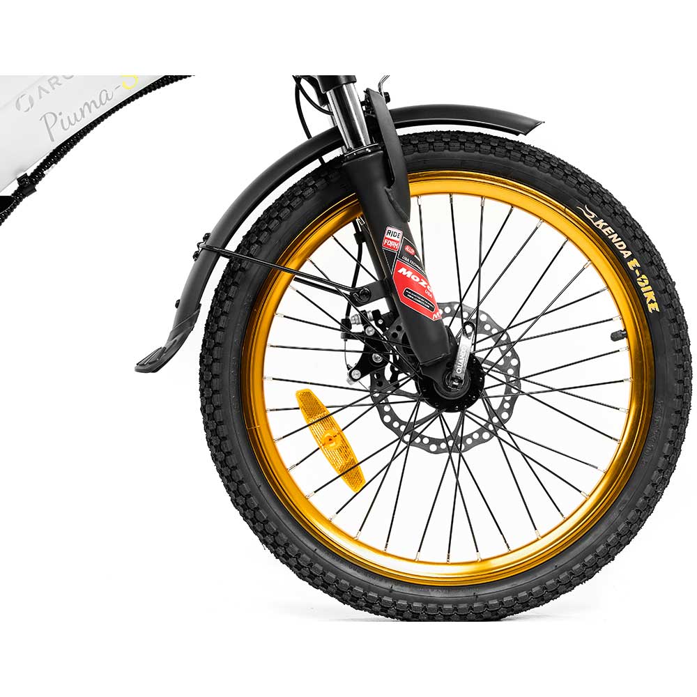 Bicicleta asistata electric ARGENTO E-MOBILITY Piuma-S, roata 20", motor 250W, viteza max 25Km/h, alb