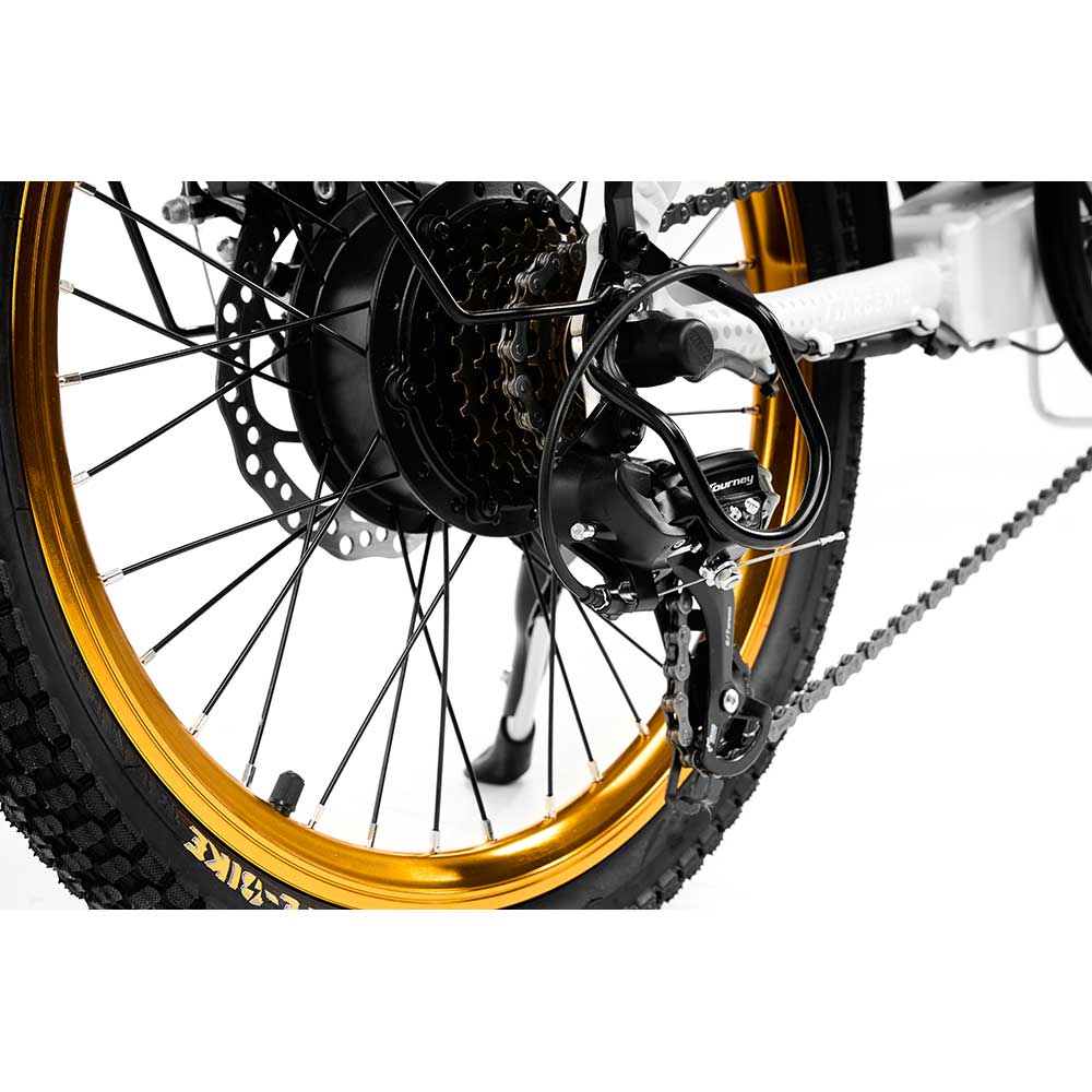 Bicicleta asistata electric ARGENTO E-MOBILITY Piuma-S, roata 20", motor 250W, viteza max 25Km/h, alb