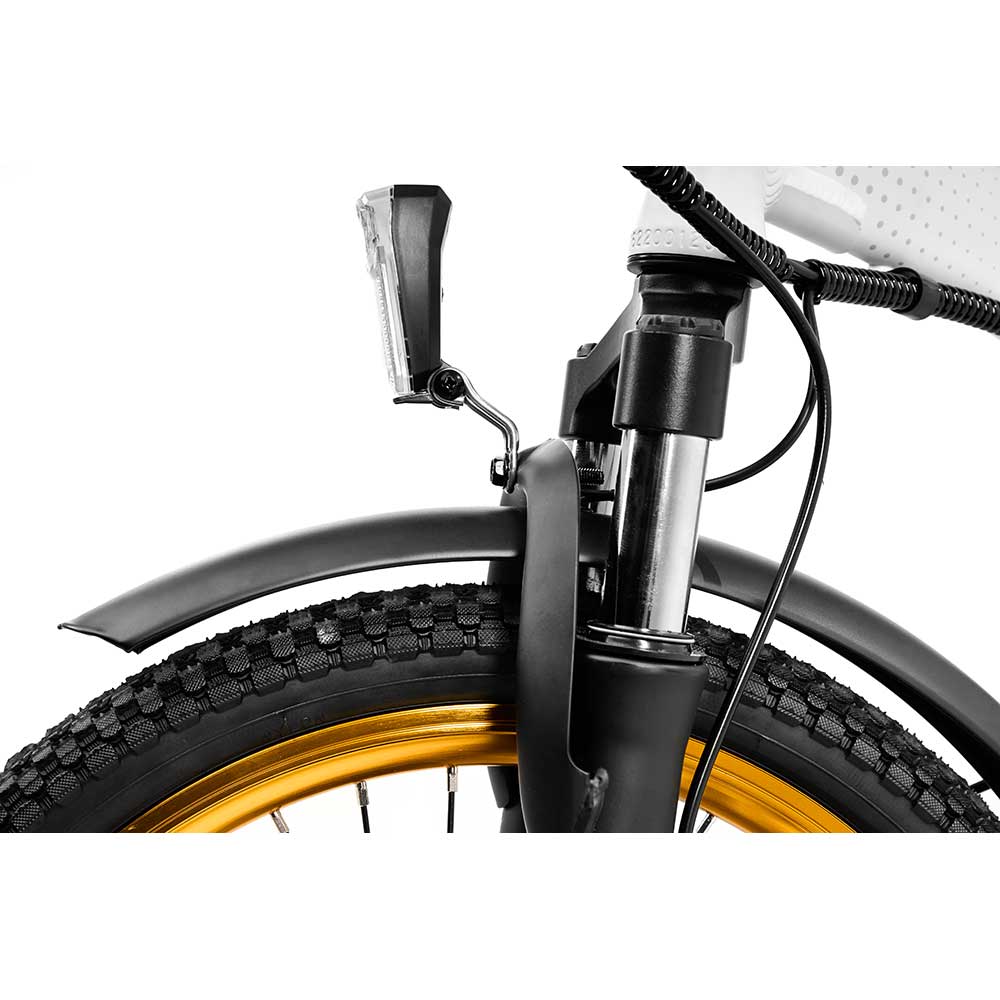 Bicicleta asistata electric ARGENTO E-MOBILITY Piuma-S, roata 20", motor 250W, viteza max 25Km/h, alb
