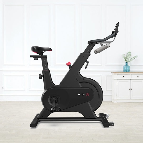 Bicicleta spinning YESOUL YM1, volanta 7.5kg, 100 trepte, greutate suportata 100kg, negru