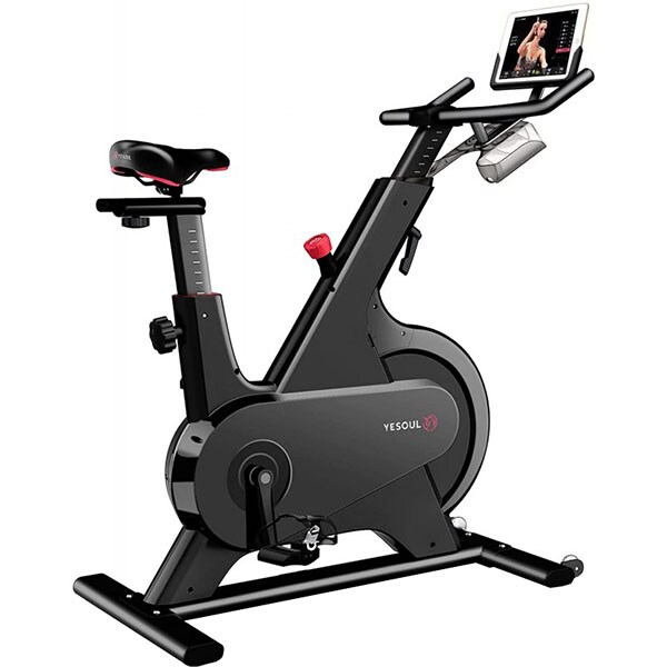 Bicicleta spinning YESOUL YM1, volanta 7.5kg, 100 trepte, greutate suportata 100kg, negru