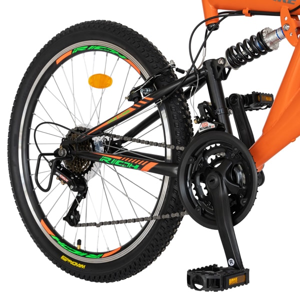 Bicicleta MTB-FS RICH R2649APN, 26", cadru otel, portocaliu-negru