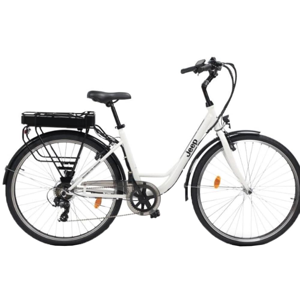 Announcement basic Juggling Bicicleta asistata electric JEEP City E-Bike JE-C28L, 28 Inch, alb