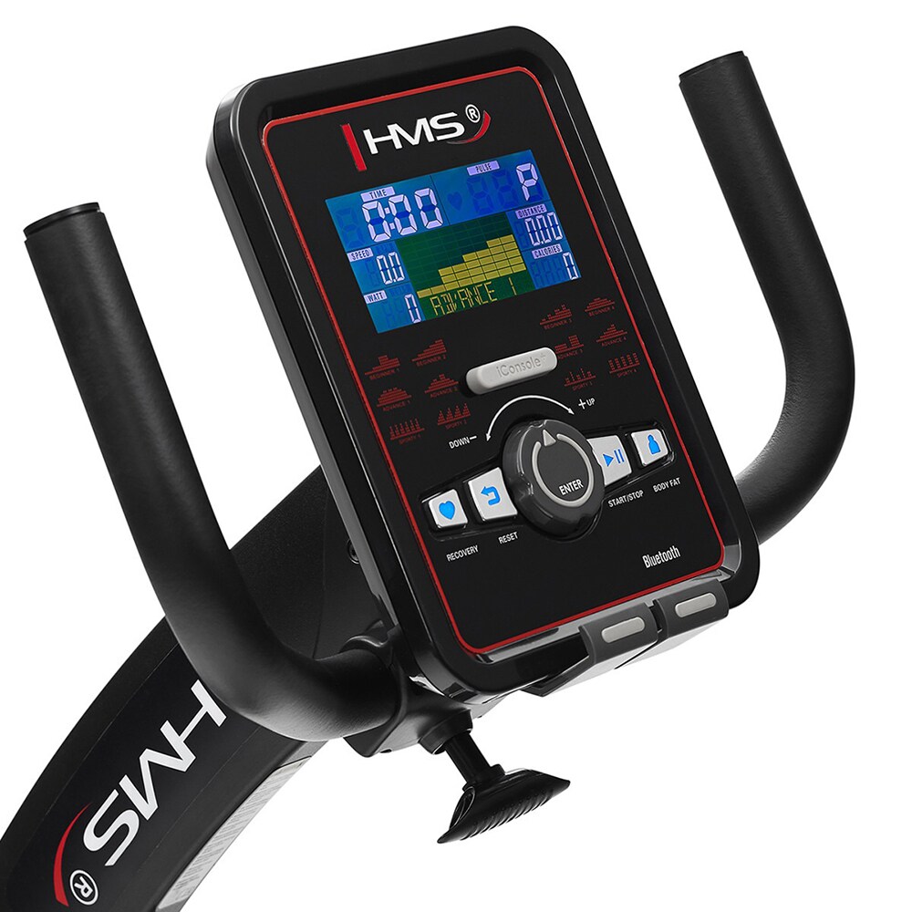 Bicicleta fitness magnetica HMS R5814-I, volanta 9kg, 19 trepte, greutate suportata 150kg
