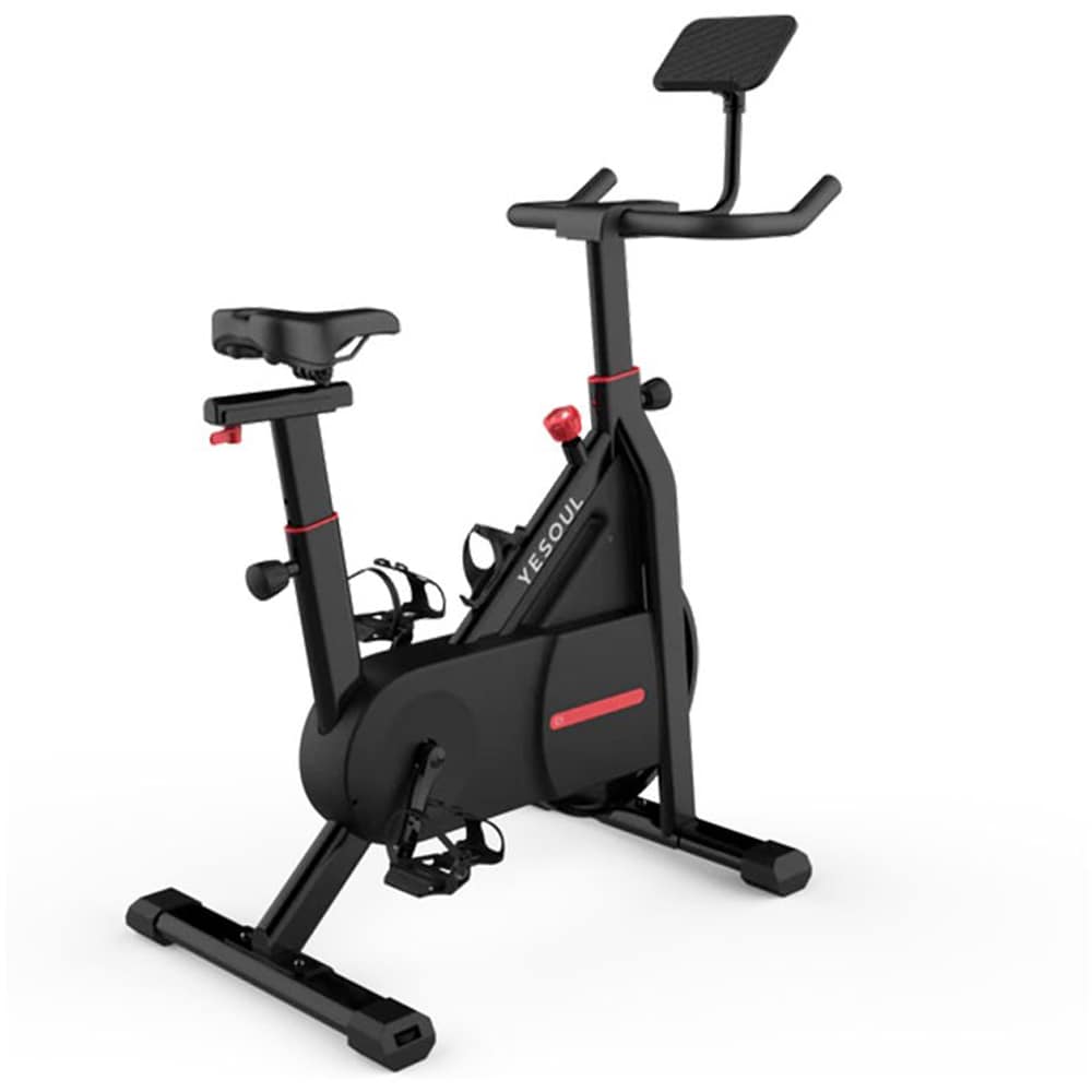 Bicicleta spinning YESOUL C1A, volanta 6kg, 100 trepte, greutate suportata 120kg, negru