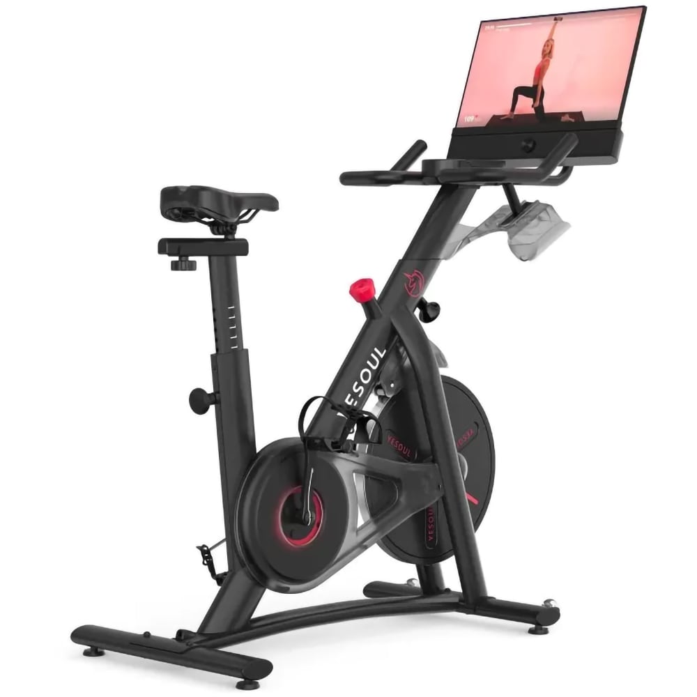 Bicicleta fitness YESOUL G1M Plus, 100 trepte, greutate maxima suportata 120 kg, negru