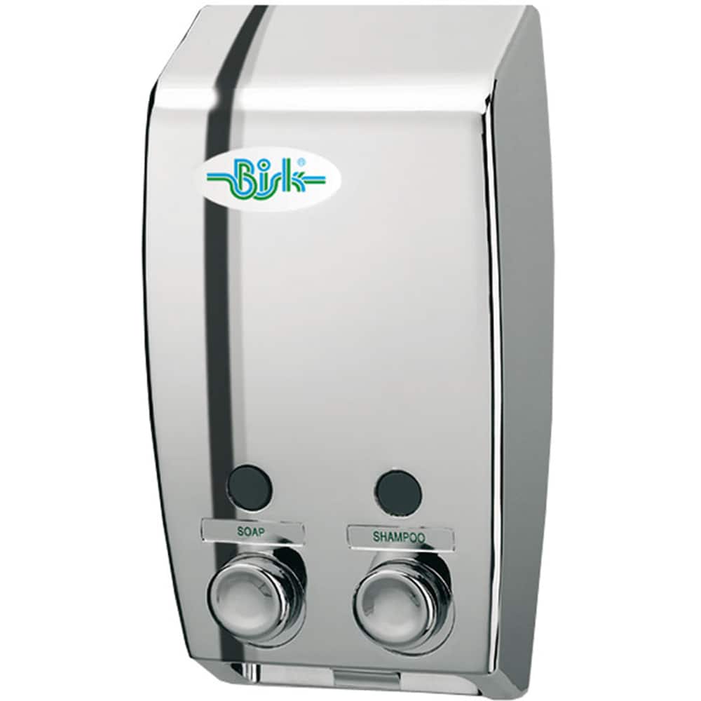 Dispenser sapun lichid dublu BISK 00175, 2 x 400 ml, crom