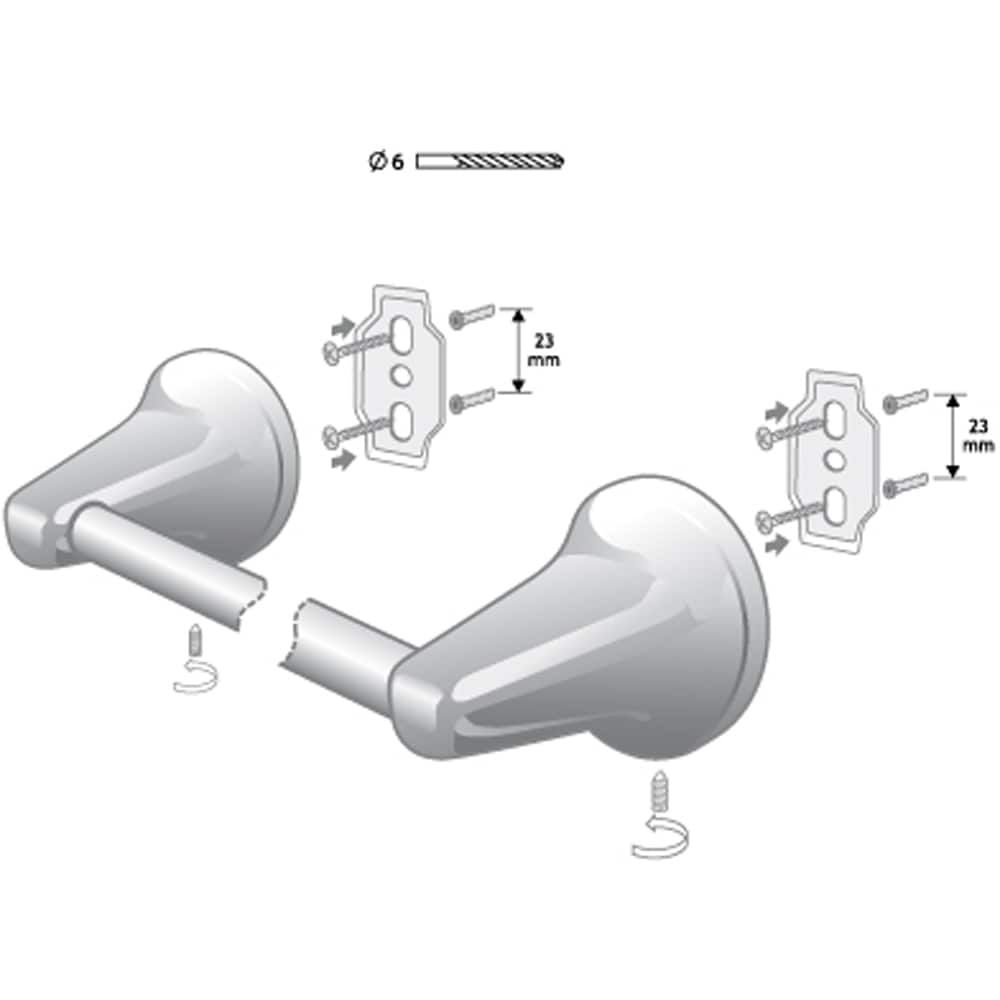 Suport prosop BISK Ontario 00213, 46 cm, crom