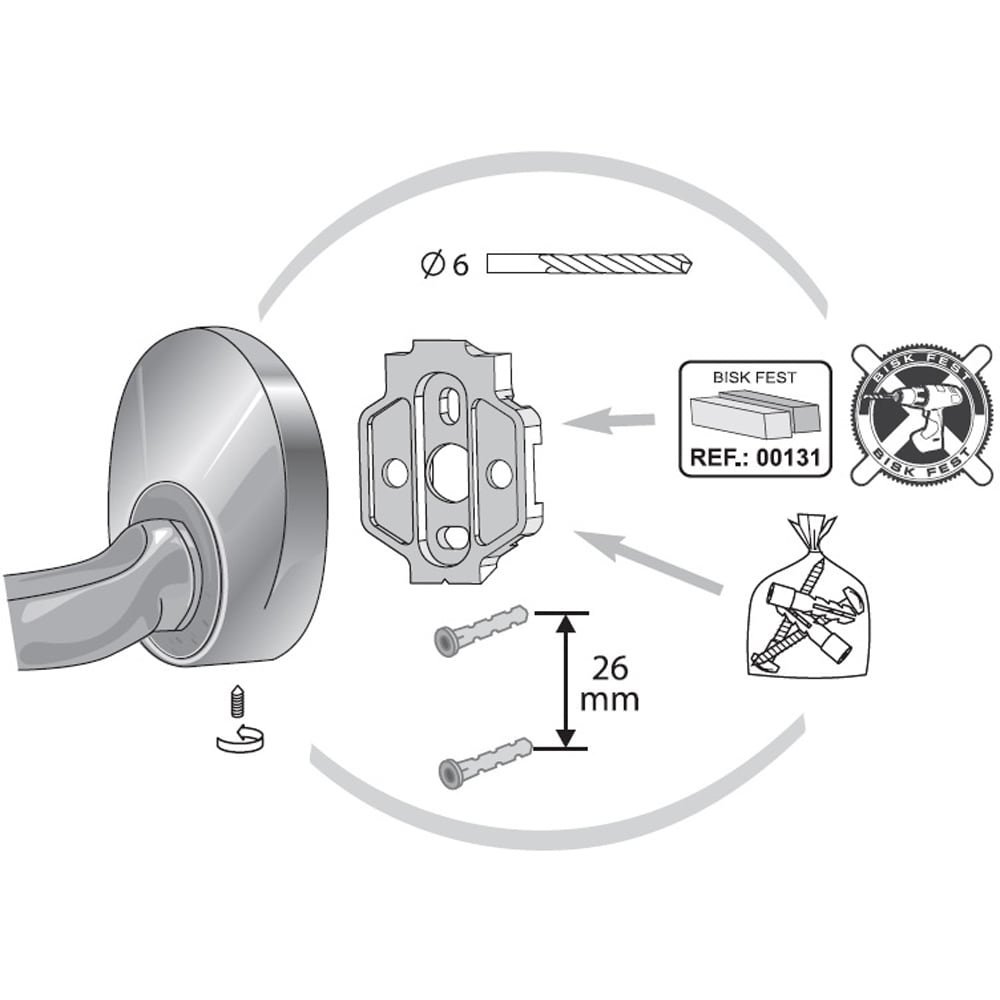 Etajera baie BISK Emotion 03102, 50 cm, crom