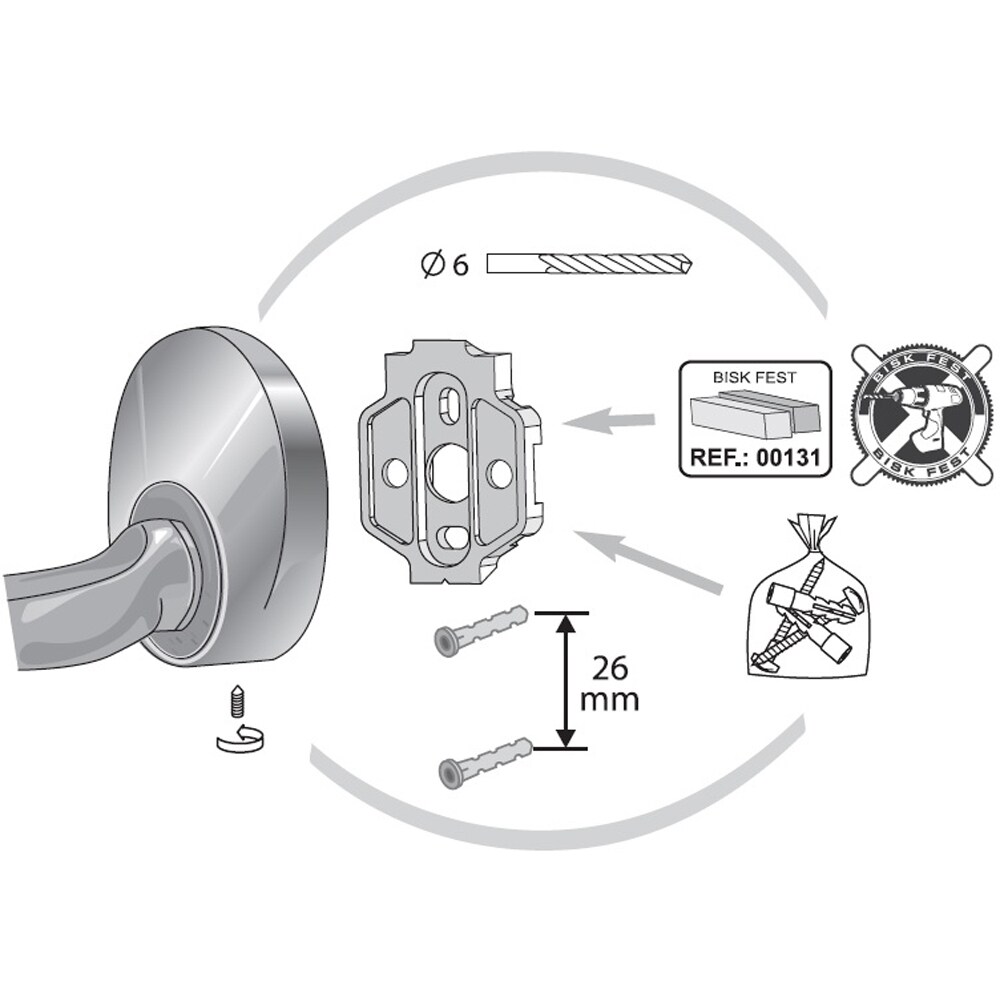 Suport hartie igienica BISK Emotion 03105, crom