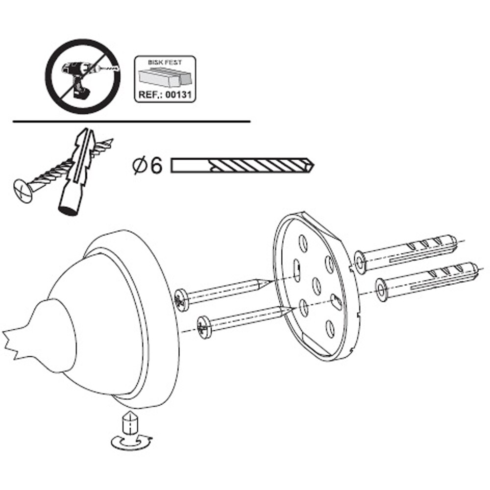 Savoniera BISK Grenada 06902, alb-crom