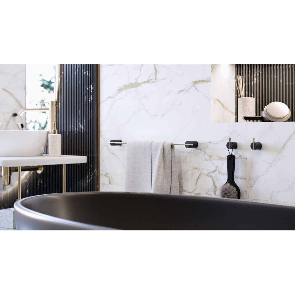 Suport prosop BISK Sintra 08307, 60 cm, negru-auriu