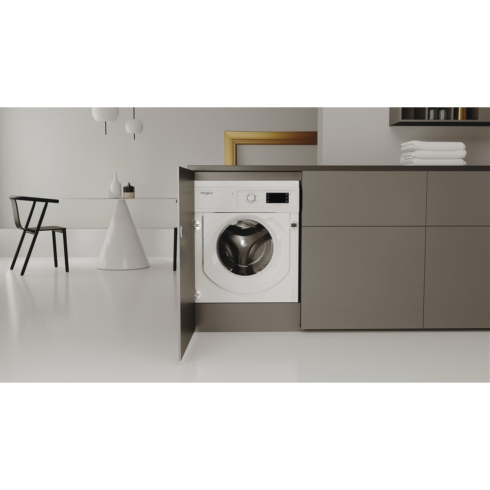 Masina de spalat rufe incorporabila WHIRLPOOL BI WMWG 81486E EU, 6th Sense, 8 kg, 1400rpm, Clasa A, alb