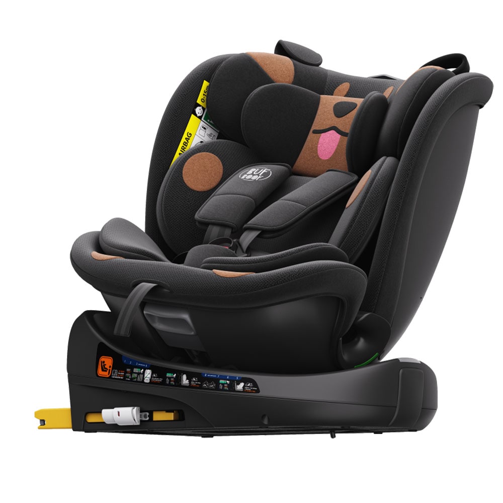 Scaun auto BUF BOOF B-Joy Deluxe rotativ 360 grade BJOYBLACKDOG, Isofix, 0-36 kg, i-Size, negru