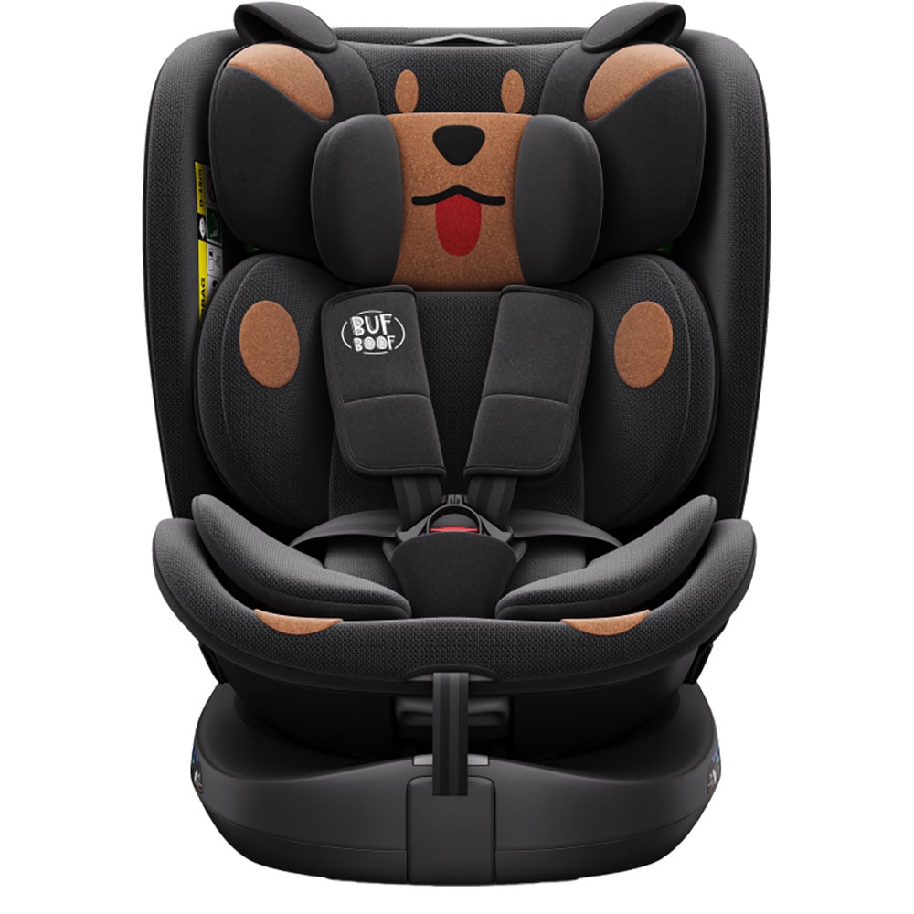 Scaun auto BUF BOOF B-Joy Deluxe rotativ 360 grade BJOYBLACKDOG, Isofix, 0-36 kg, i-Size, negru