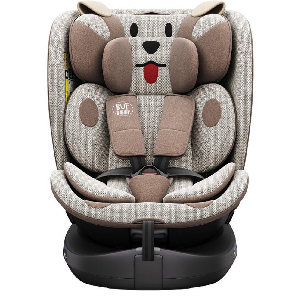 Scaun auto BUF BOOF B-Joy Deluxe rotativ 360 grade BJOYBROWNDOG, Isofix, 0-36 kg, i-Size, maro