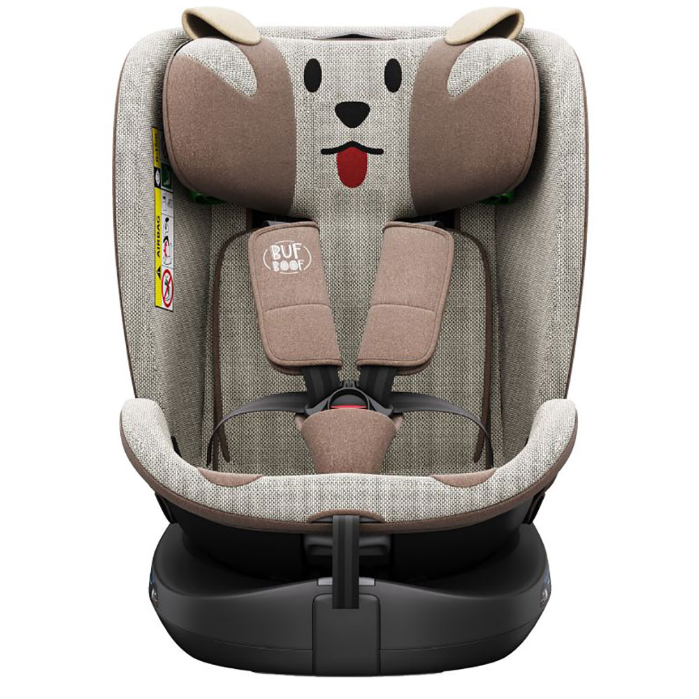 Scaun auto BUF BOOF B-Joy Deluxe rotativ 360 grade BJOYBROWNDOG, Isofix, 0-36 kg, i-Size, maro