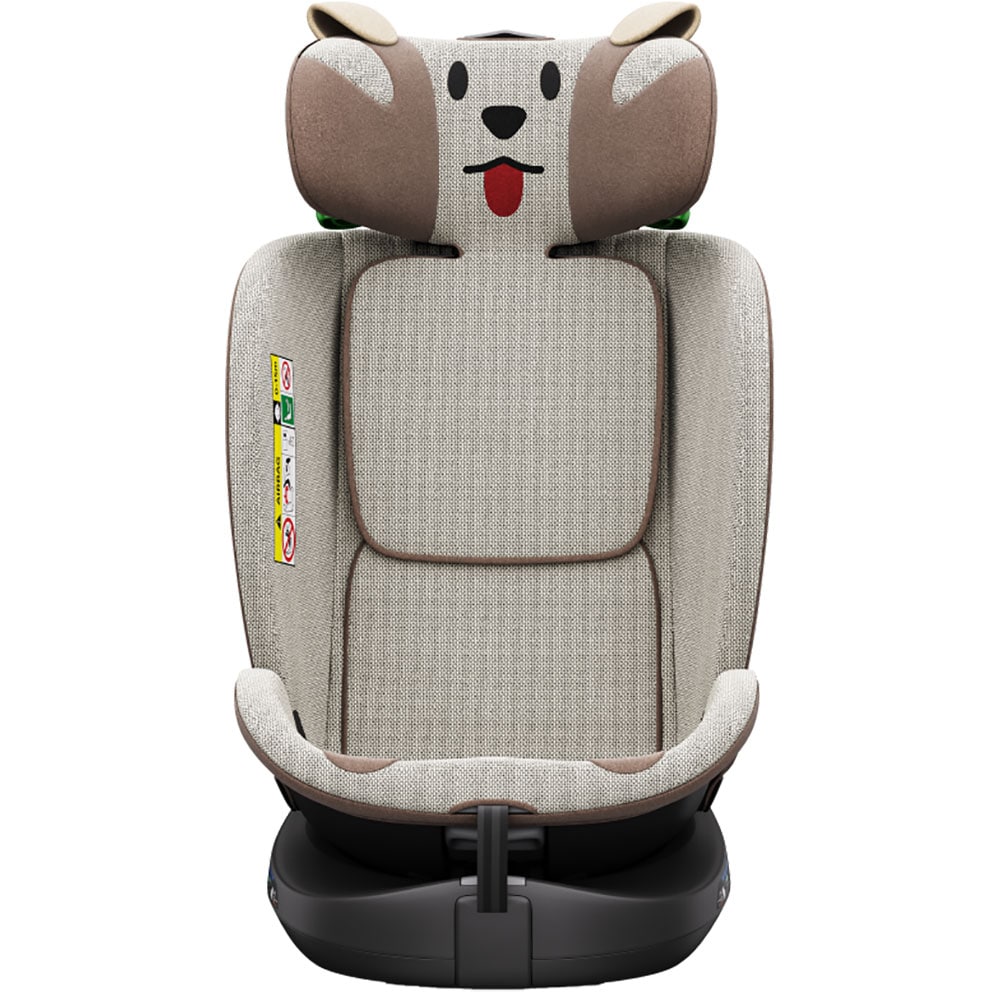 Scaun auto BUF BOOF B-Joy Deluxe rotativ 360 grade BJOYBROWNDOG, Isofix, 0-36 kg, i-Size, maro