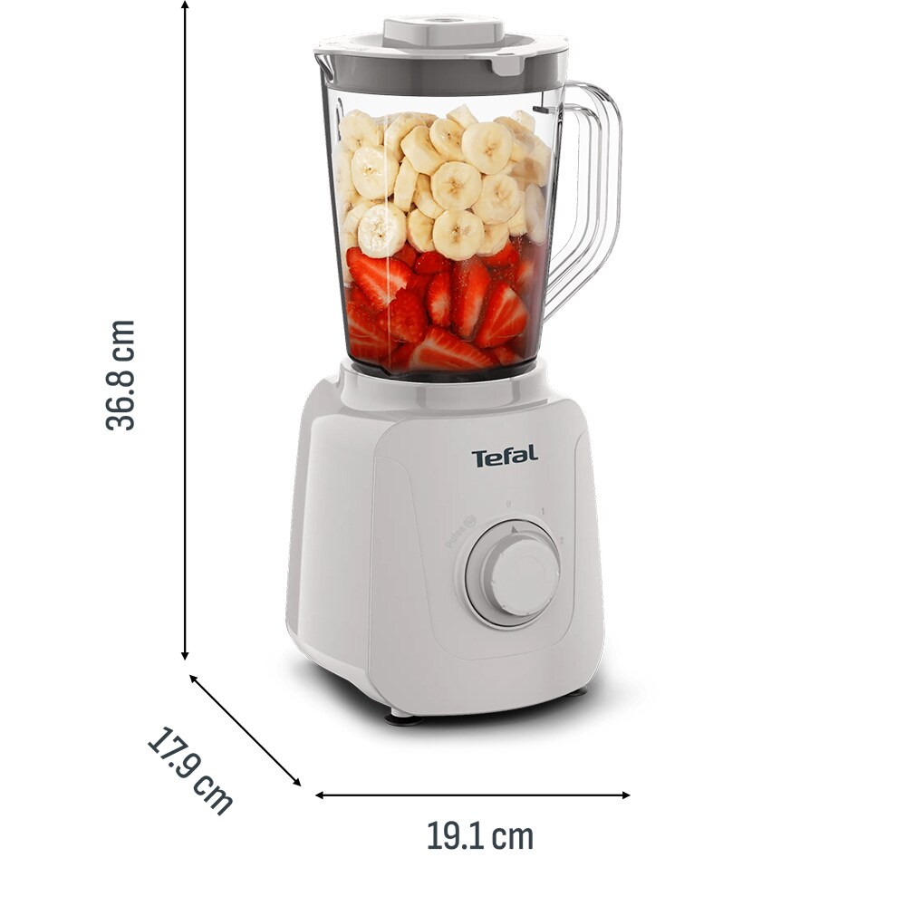 Blender TEFAL Blendforce Essential BL410BF0, 1l, 450W, 2 trepte viteza, gri