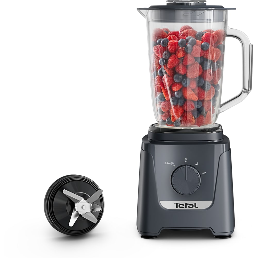 Blender TEFAL BlendForce BL585BF0, 1.25l, 600W, 2 trepte viteza, gri inchis