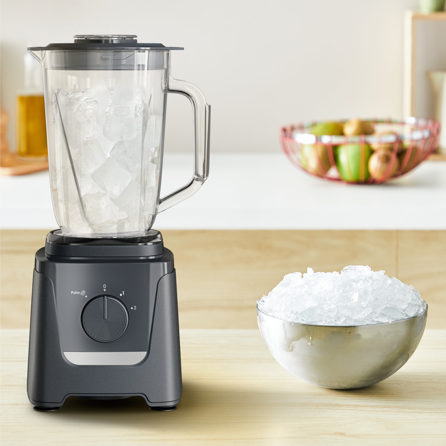 Blender TEFAL BlendForce BL585BF0, 1.25l, 600W, 2 trepte viteza, gri inchis