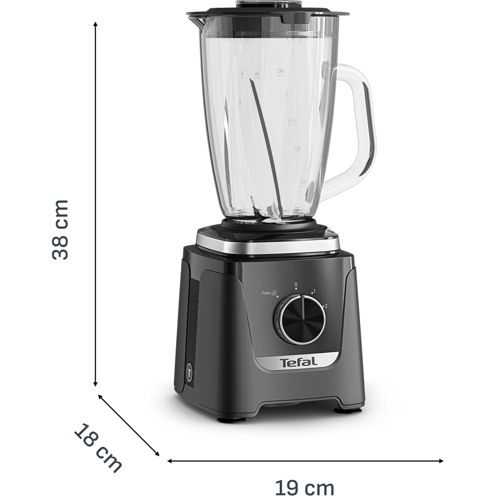 Blender TEFAL BlendForce BL5958F0, 1.25l, 800W, 2 trepte viteza, negru