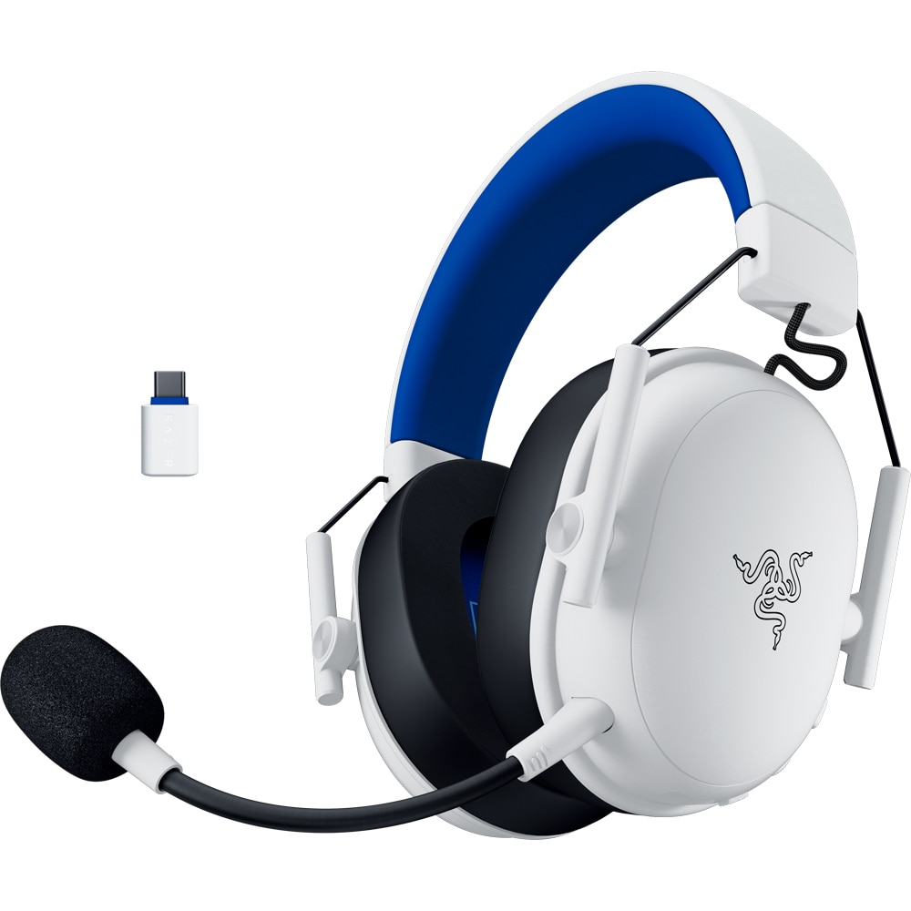 Casti Gaming Wireless RAZER BlackShark V3 X HyperSpeed PlayStation Licensed, multiplatforma, 7.1 surround, alb