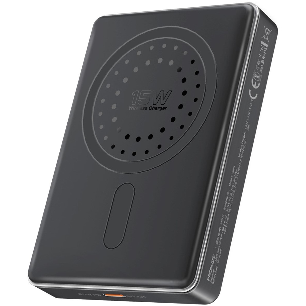 Baterie externa PROMATE Blade-10, 10000 mAh, 1x USB-C, negru