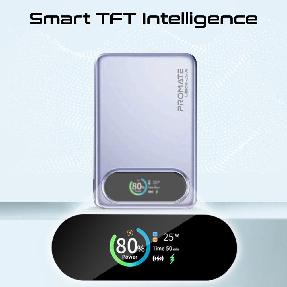 Baterie externa PROMATE Blade-25W, 10000mAh, 1x USB-C, violet