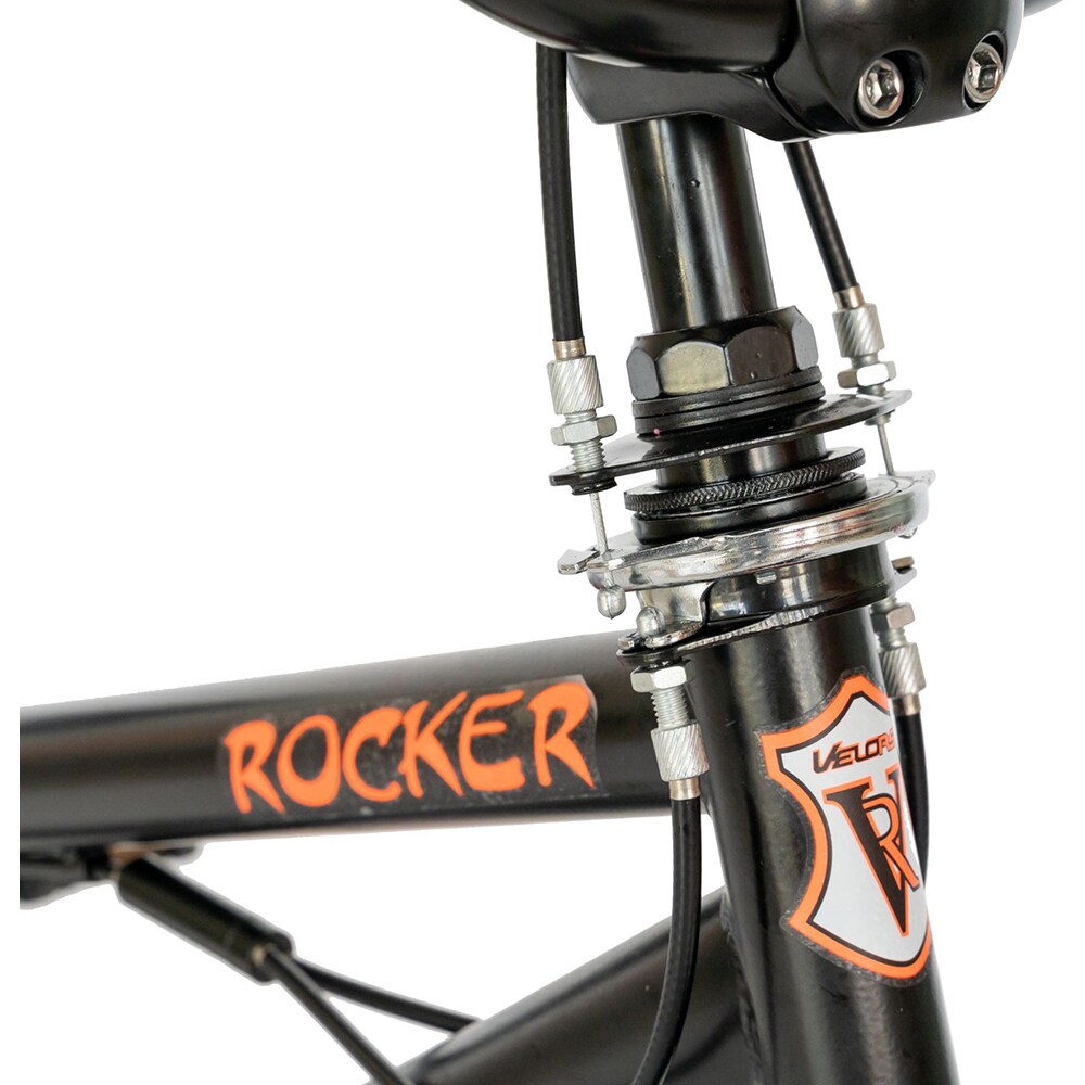 Bicicleta copii BMX VELORS Rocker V2016A, roata 20", frana V-brake, negru-portocaliu