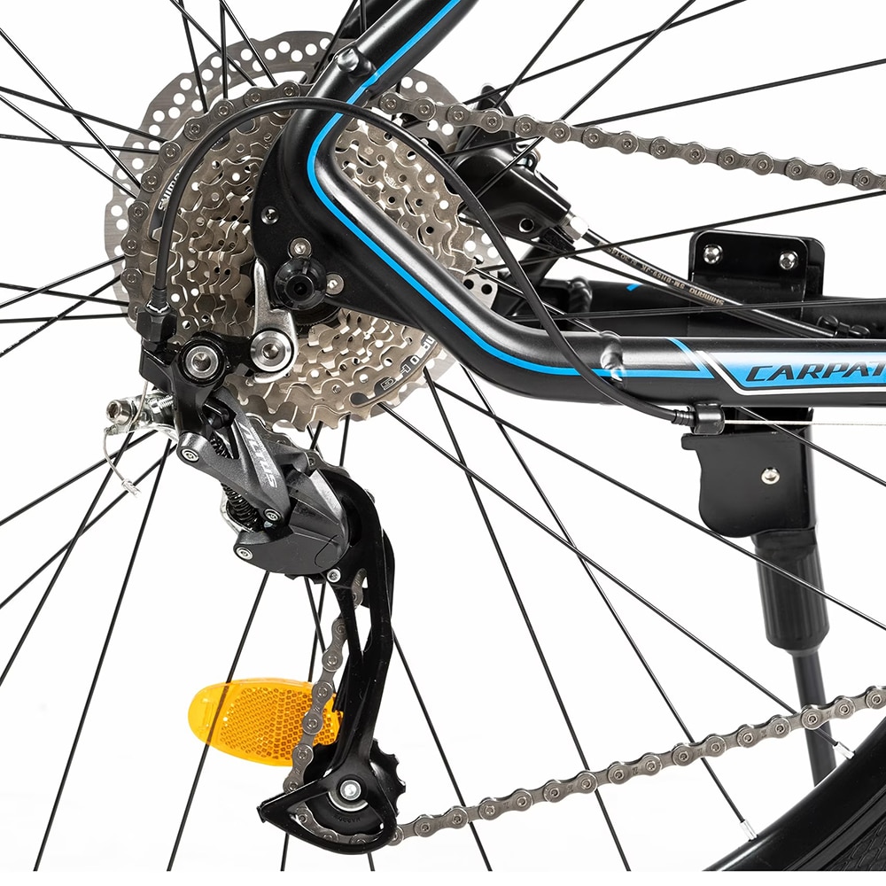 Bicicleta MTB CARPAT C2989H, roata 29", 27 viteze, schimbator Shimano, frana disc hidraulica, negru-albastru
