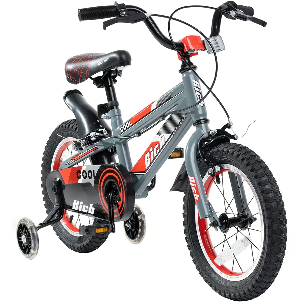 Bicicleta copii RICH Baby R14WTB, roata 14", frana C-Brake, gri