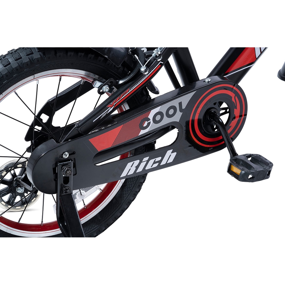 Bicicleta copii RICH Baby R16WTB, roata 16", frana C-Brake, negru-rosu