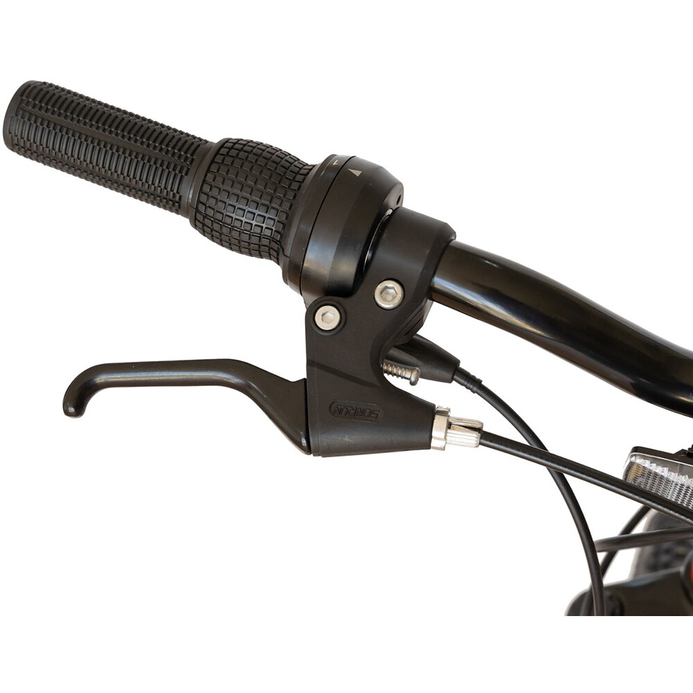 Bicicleta copii MTB RICH R2449A, roata 24", 18 viteze, frana V-Brake, rosu-negru