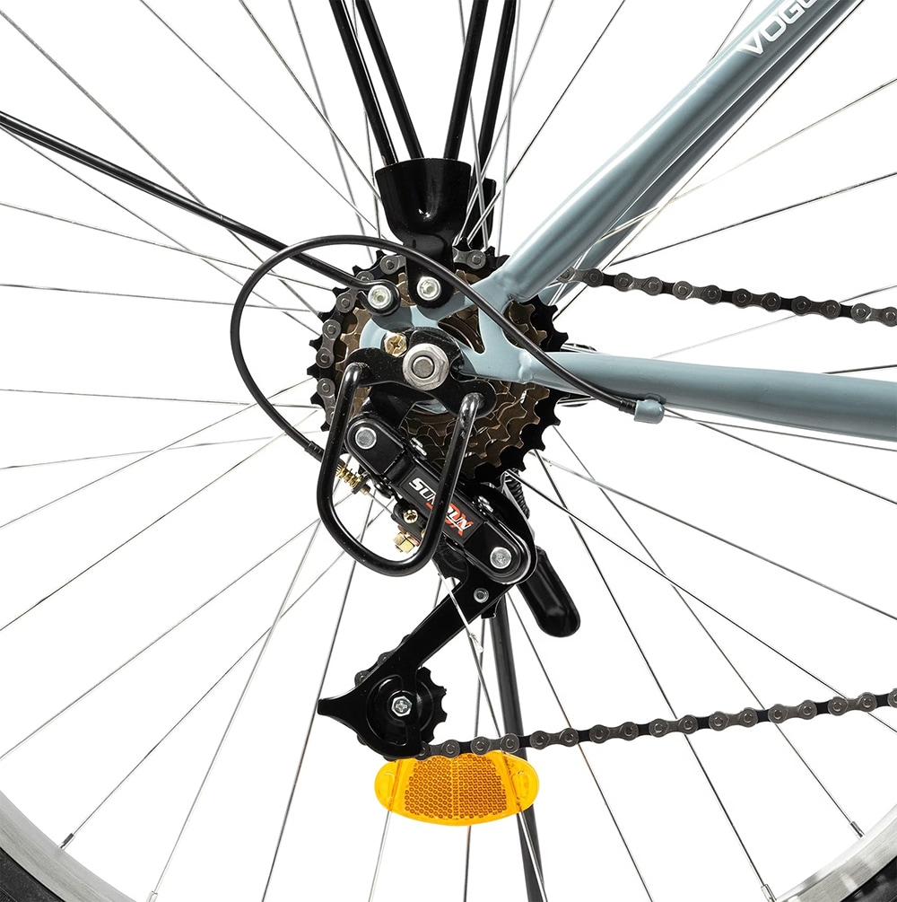 Bicicleta de oras RICH R2632A, roata 26", 18 viteze, schimbator Saiguan, frana V mecanica, gri
