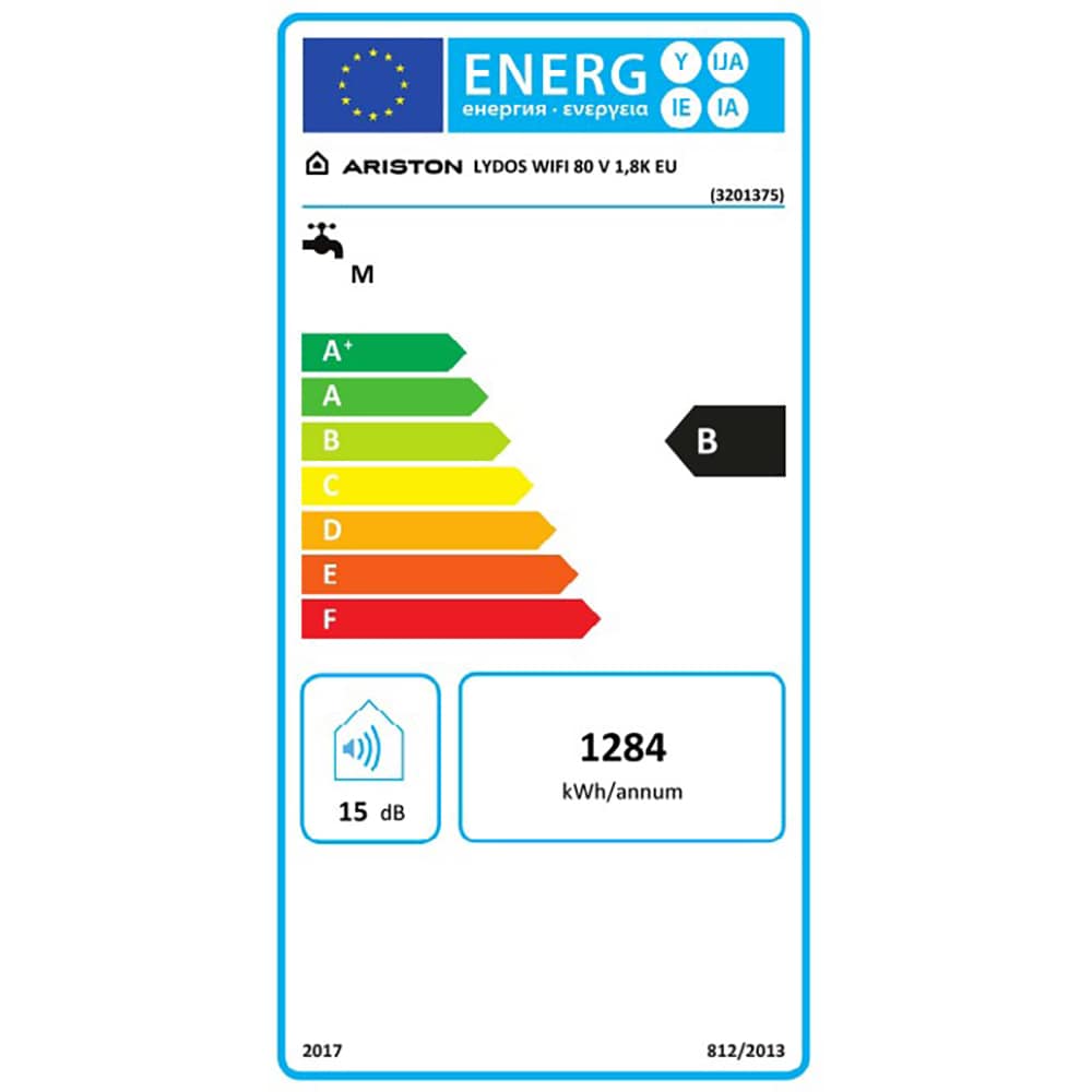 Boiler electric ARISTON Lydos, Wi-Fi, 80L, 1800W, alb