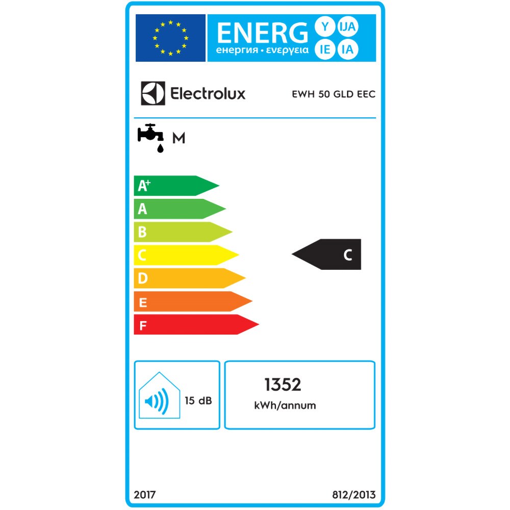 Boiler electric ELECTROLUX EWH GLD 50, 50l, 2000W, alb