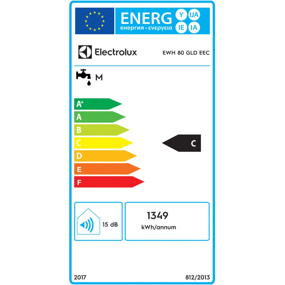 Boiler electric ELECTROLUX EWH GLD 80, 80l, 2000W, alb