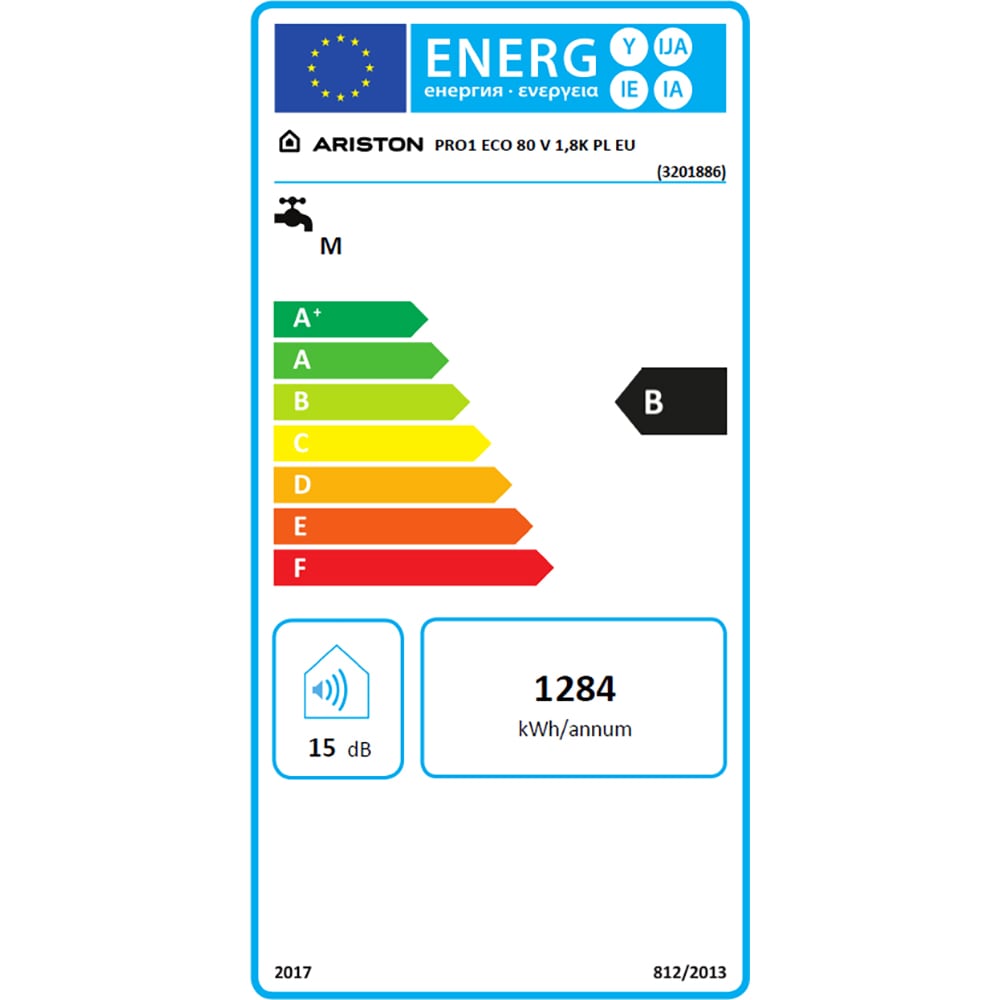 Boiler electric ARISTON Pro 1 ECO, 80l, 1800W, alb