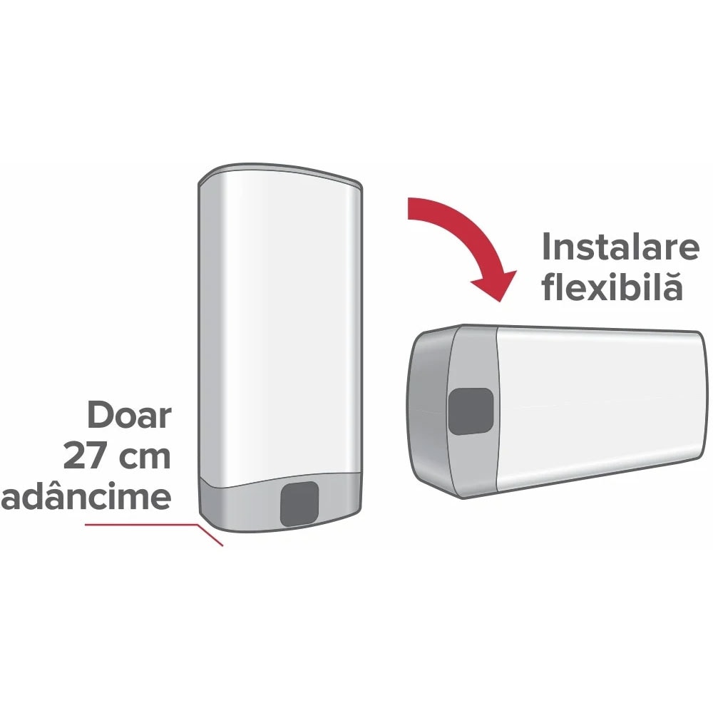 Boiler electric ARISTON Velis, Wi-Fi, 50l, 2 x 1500W, gri metalic
