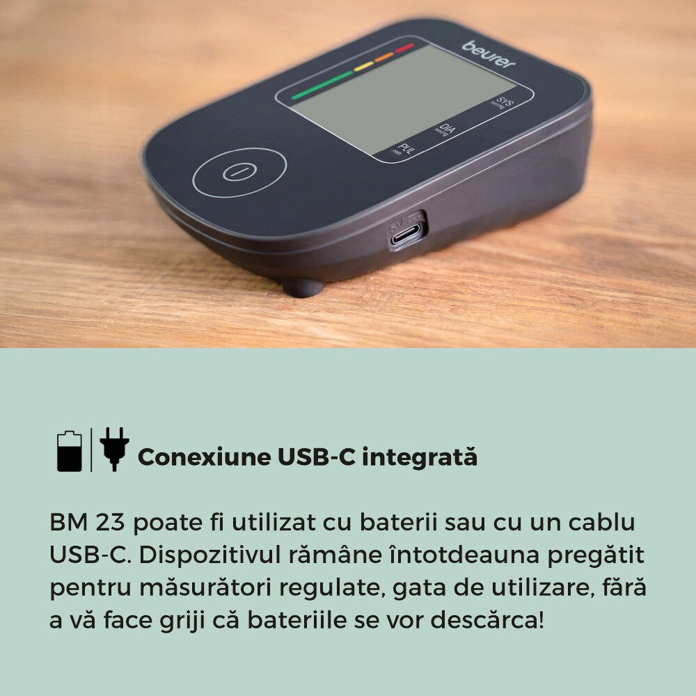 Tensiometru digital de brat BEURER BM23 LE, negru